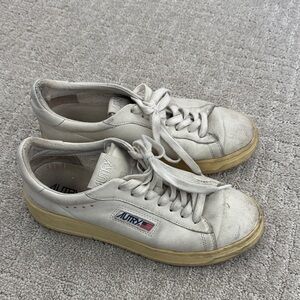 Autry White Sneakers well loved goat leather Dallas Texas edition